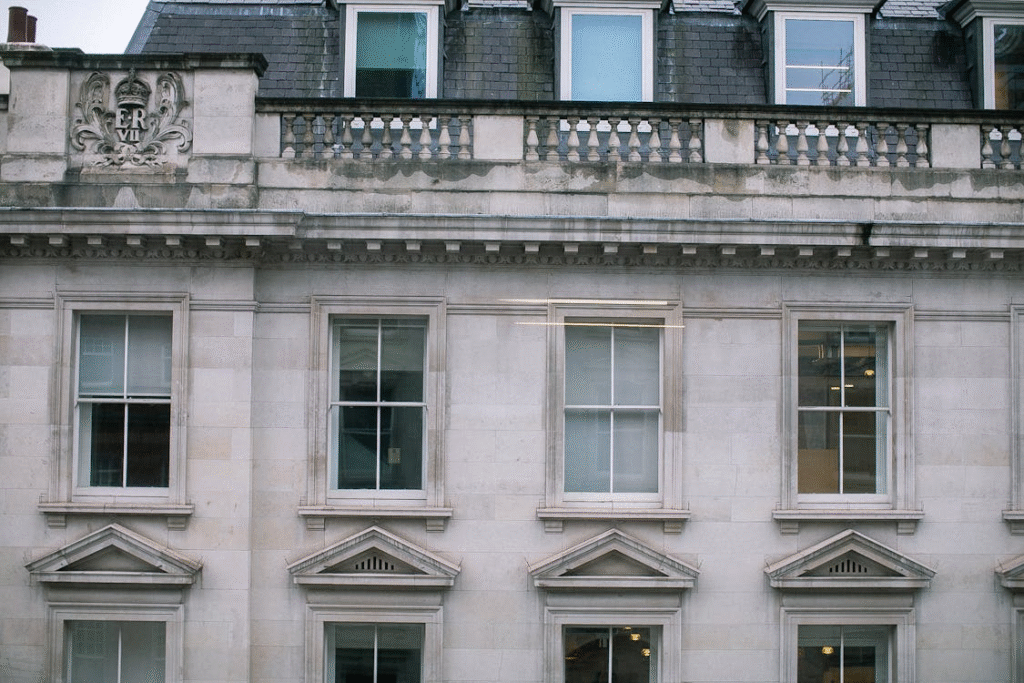 Large building with sash windows
